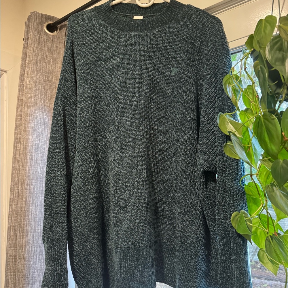 PINK Victoria's Secret Dark Green Crewneck Sweater